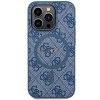 Guess GUHMP15XG4GFRB iPhone 15 Pro Max 6.7 niebieski/blue hardcase 4G Collection Leather Metal Logo MagSafe