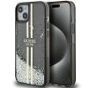 Guess GUHCP15MLFCSEGK iPhone 15 Plus / 14 Plus 6.7 czarny/black hardcase Liquid Glitter Gold Stripes