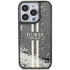 Guess GUHCP15XLFCSEGK iPhone 15 Pro Max 6.7 czarny/black hardcase Liquid Glitter Gold Stripes