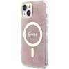 Guess GUHMP15SH4STP iPhone 15 / 14 / 13 6.1 różowy/pink hardcase IML 4G MagSafe
