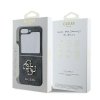 Guess GUHCZF64GMGGR Z Flip6 F741czarny/black Leather 4G Metal Logo