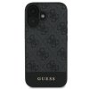 Guess GUHCP16SG4GLGR iPhone 16 6.1szary/grey hardcase 4G Bottom Stripe