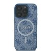 Guess GUHMP16LG4GFRB iPhone 16 Pro6.3 niebieski/blue hardcase 4G Ring Classic Logo MagSafe