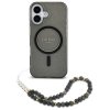 Guess GUHMP16SHGCRELSK iPhone 166.1 czarny/czarny hardcase IML Glitter With Pearl Strap MagSafe