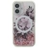 Guess GUHMP16SLFMWTP iPhone 166.1 różowy/pink hardcase Liquid Glitter Flower MagSafe