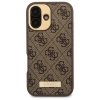 Guess GUHMP16SU4GPRW iPhone 16 6.1 brązowy/brown hardcase 4G Logo Plate MagSafe