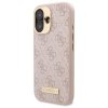 Guess GUHMP16SU4GPRP iPhone 16 6.1 różowy/pink hardcase 4G Logo Plate MagSafe