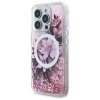 Guess GUHMP16LLFMWTP iPhone 16 Pro 6.3  różowy/pink hardcase Liquid Glitter Flower MagSafe
