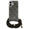 Guess GUHCP16SHC4SEW iPhone 16 6.1      brązowy/brown hardcase Crossbody Cord 4G Print