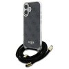 Guess GUHCP16SHC4SEK iPhone 16 6.1      czarny/black hardcase Crossbody Cord 4G Print
