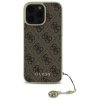 Guess GUHCP16LGF4GBR iPhone 16 Pro 6.3  brązowy/brown hardcase 4G Charms Collection