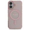 Guess GUHMP16SHFGEREP iPhone 16 6.1     różowy/pink hardcase IML Glitter Circle MagSafe