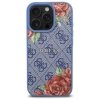 Guess GUHMP16LP4ROPEMCB iPhone 16 Pro    6.3 niebieski/blue hardcase 4G Flowers Print MagSafe