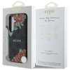 Etui Guess Leather 4G Flowers Print      Metal Classic Logo MagSafe Samsung Galaxy S25 czarny