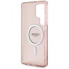 Etui Guess Glitter Circle Classic Logo   MagSafe do Samsung Galaxy S25 Ultra różowy