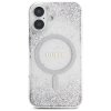 Etui Guess HC Resin Bottom Glitter do    iPhone 16 MagSafe srebrny