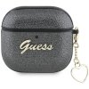 Etui Guess Metallic Script Charm do      AirPods 4 czarny