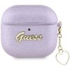Etui Guess Metallic Script Charm do      AirPods 4 fioletowy