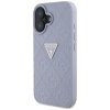 Etui Guess Hot Stamp 4G Pattern Triangle Metal Logo do iPhone 16 fioletowy