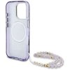 Etui Guess Palm Trees Triangle Pearl     Strap MagSafe do iPhone 16 Pro Max fioletowy