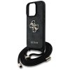 Etui Guess 4G Big Logo Cord Stap         Crossbody do iPhone 16 Pro czarny