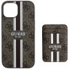 Etui Guess 4G Stripes z portfelem        Magsafe do iPhone 15 brązowy