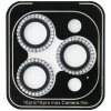 Zestaw 2w1 Guess BP Rhinestone szkło na  ekran i obiektyw aparatu do iPhone 16 Pro Max srebrny