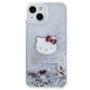 Hello Kitty HKHCP14SLIKHET iPhone 14 / 15 / 13 6.1 srebrny/silver hardcase Liquid Glitter Charms Kitty Head