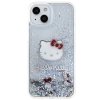 Hello Kitty HKHCP15SLIKHET iPhone 15 / 14 / 13 6.1 srebrny/silver hardcase Liquid Glitter Charms Kitty Head