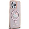 Hello Kitty HKHMP15LHRSGEP iPhone 15 Pro 6.1 różowy/pink hardcase Ring Stand Glitter Electrop Logo MagSafe