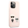 Karl Lagerfeld KLHCP13LSSKCI iPhone 13 Pro / 13  6,1 hardcase jasno różowy/light pink Silicone Karl & Choupette