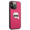Karl Lagerfeld KLHCP13LPKMP iPhone 13 Pro / 13 6,1 różowy/pink hardcase Leather Ikonik Karl`s Head Metal