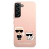 Karl Lagerfeld KLHCS22MSSKCI S22+ S906hardcase jasno różowy/light pink Silicone Ikonik Karl & Choupette