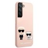 Karl Lagerfeld KLHCS22MSSKCI S22+ S906hardcase jasno różowy/light pink Silicone Ikonik Karl & Choupette