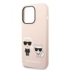 Karl Lagerfeld KLHMP14XSSKCI iPhone 14Pro Max 6,7 hardcase jasnoróżowy/light pink Silicone Karl & Choupette Magsafe