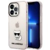 Karl Lagerfeld KLHCP14LCTTRI iPhone 14 Pro 6,1 hardcase różowy/pink Transparent Choupette Body