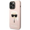 Karl Lagerfeld KLHCP14LSLKHLP iPhone 14 Pro 6,1 hardcase różowy/pink Silicone Karl`s Head