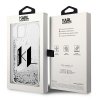Karl Lagerfeld KLHCP14SLBKLCS iPhone 14 / 15 / 13 6,1 srebrny/silver hardcase Liquid Glitter Big KL