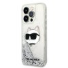 Karl Lagerfeld KLHCP14LLNCHCS iPhone 14 Pro 6,1 srebrny/silver hardcase Glitter Choupette Head