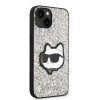 Karl Lagerfeld KLHCP14SG2CPS iPhone 14 / 15 / 13 6,1 srebrny/silver hardcase Glitter Choupette Patch