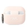 Karl Lagerfeld KLAPRUNCHP AirPods Pro cover różowy/pink Silicone Choupette Head 3D