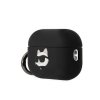 Karl Lagerfeld KLAP2RUNCHK AirPods Pro 2 cover czarny/black Silicone Choupette Head 3D