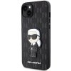 Karl Lagerfeld KLHCP14MSAKHPKK iPhone 14 Plus / 15 Plus 6.7 czarny/black Saffiano Monogram Ikonik