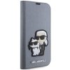 Karl Lagerfeld KLBKP14XSANKCPG iPhone 14Pro Max 6.7 bookcase srebrny/silver Saffiano Karl & Choupette