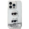 Karl Lagerfeld KLHCP14XLDHKCNS iPhone 14 Pro Max 6.7 srebrny/silver hardcase Liquid Glitter Karl & Choupette Heads