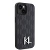Karl Lagerfeld KLHCP15SPKLPKLK iPhone 15 / 14 / 13 6.1 czarny/black hardcase Leather Monogram Hot Stamp Metal Logo
