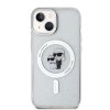 Karl Lagerfeld KLHMP15MHGKCNOT iPhone 15 Plus / 14 Plus 6.7 transparent hardcase Karl&Choupette Glitter MagSafe