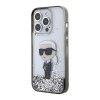 Karl Lagerfeld KLHCP15LLKKNSK iPhone 15 Pro 6.1 transparent hardcase Liquid Glitter Ikonik