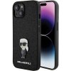 Karl Lagerfeld KLHCP15SGKNPSK iPhone 15 / 14 / 13 6.1 czarny/black hardcase Fixed Glitter Ikonik Logo Metal Pin