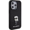 Karl Lagerfeld KLHCP15LGKNPSK iPhone 15 Pro 6.1 czarny/black hardcase Fixed Glitter Ikonik Logo Metal Pin